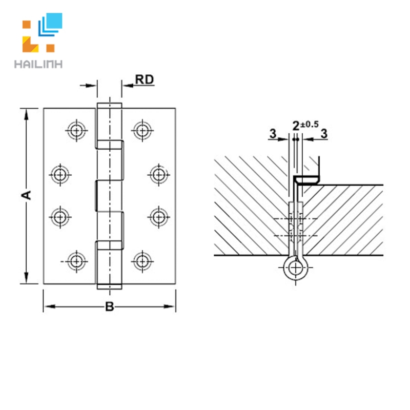 Bản lề lá Hafele 926.98.060